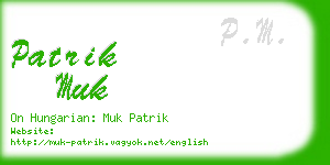 patrik muk business card